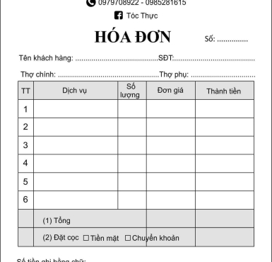 HÓA ĐƠN MÀU ĐEN 1