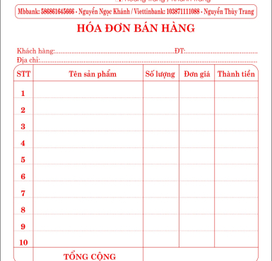 HÓA ĐƠN MÀU ĐỎ 8