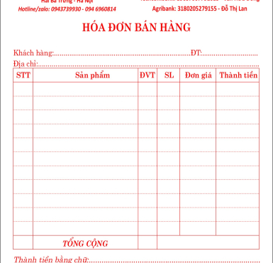 HÓA ĐƠN MÀU ĐỎ 11