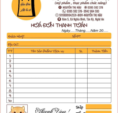 HÓA ĐƠN NHIỀU MÀU 6